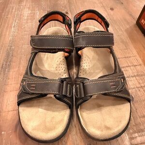 croft & barrow Brown and Orange Men's Adjustable Sport Sandals